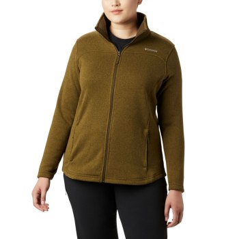 Dámské Bundy Columbia Canyon Point Fleece Full Zip Plus Size Olivy Zelené GXZDOR154